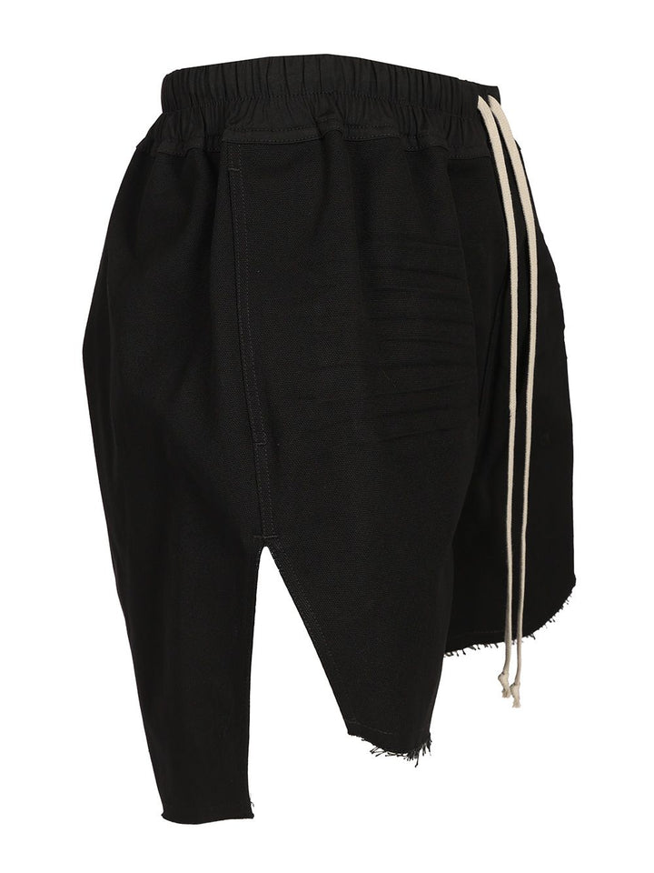 Rick Owens Cotton Shorts Trousers - Black | 9eab8c3dc18edd1a9c3f56e95a2bbc103f90b122