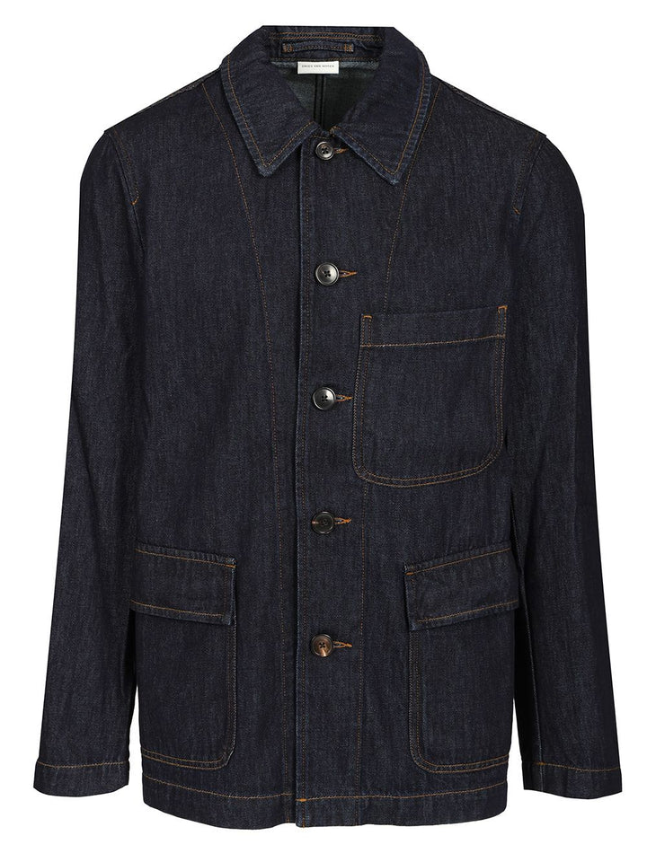 Dries Van Noten Denim Jacket Jackets - Blue | 21e87cc8996d0ee523a02ac6e2454d9ae9eef4a5