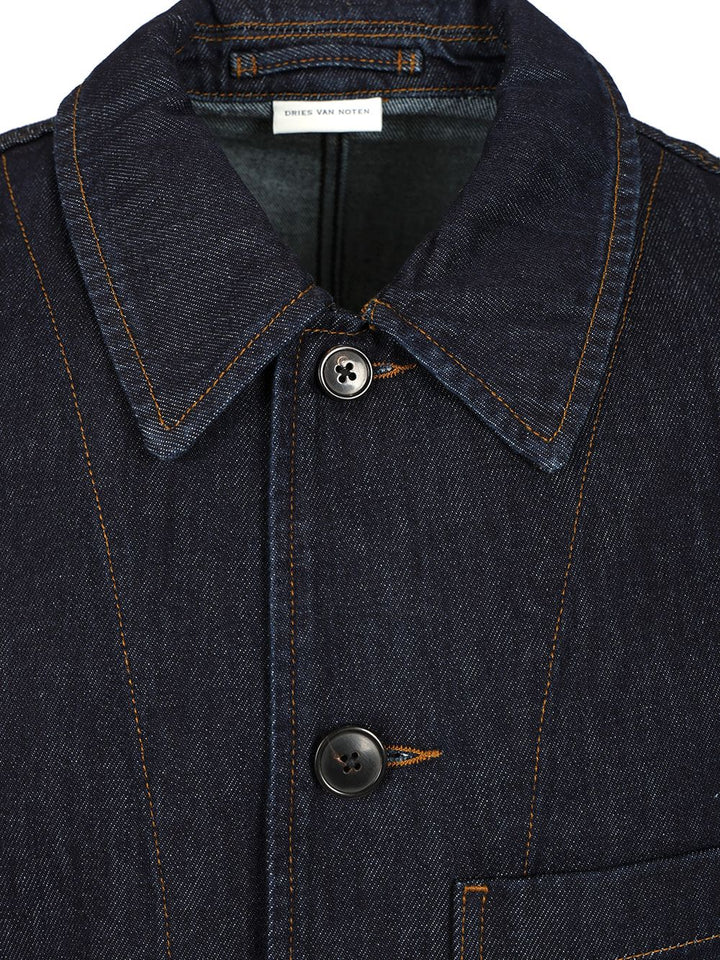 Dries Van Noten Denim Jacket Jackets - Blue | a5a62c25237996df9d01b0ab79b9179902c15af2