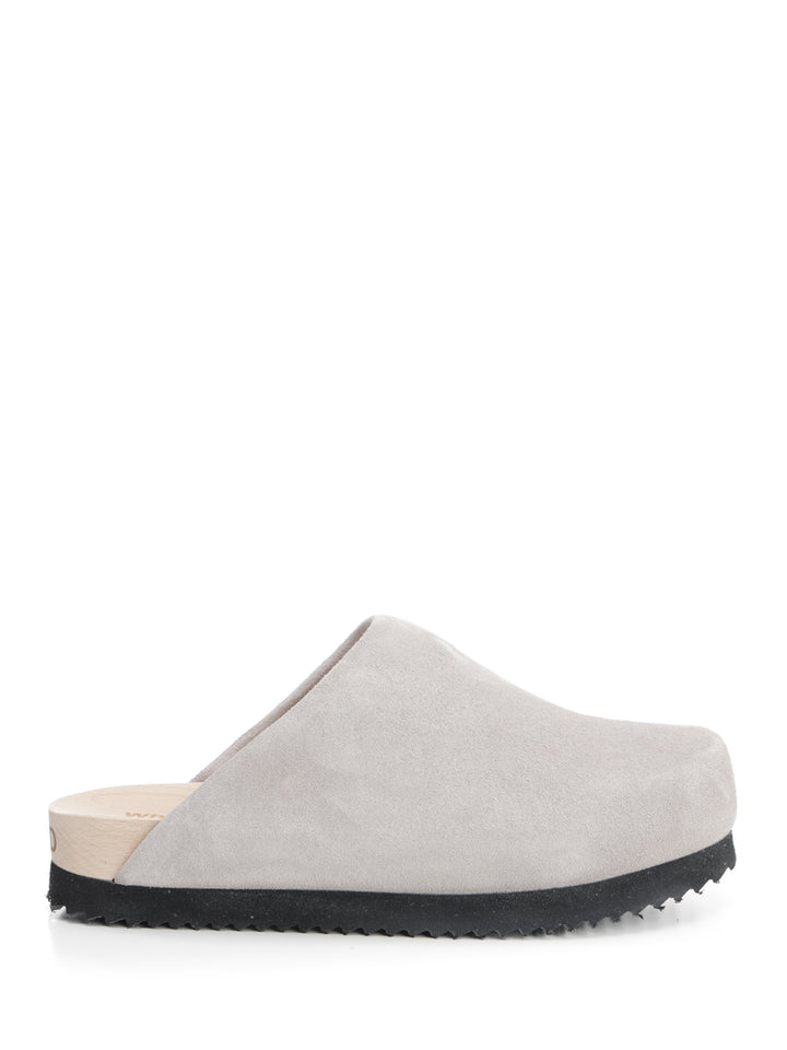 Wud Suede Clogs Sandals - Grey | cf5e3aa60ec35654fbcfee3287c28e3b46cc0f27