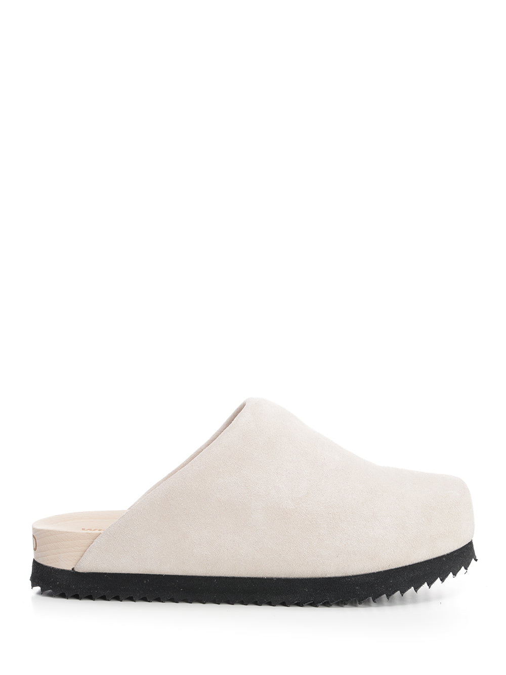 Wud Suede Clogs Sandals - Beige | f321618d95d90db2a49597c654871bedf3365c97