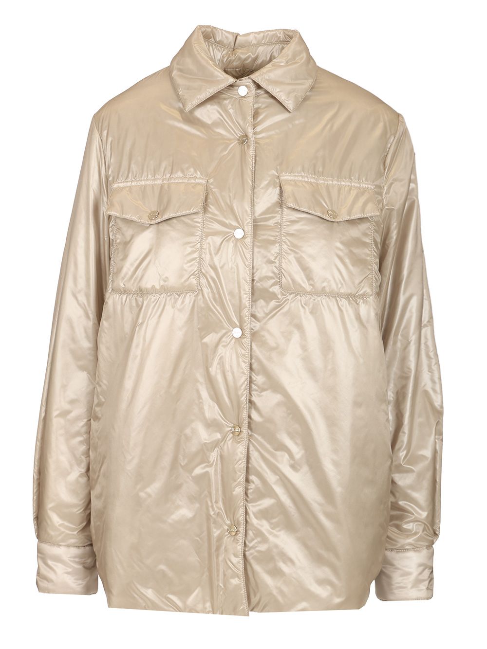 Herno Padded Nylon Overshirt Jackets - Beige | 43f9e5f5f8aa85990c99f4bc30c4d96bd4c7ac08