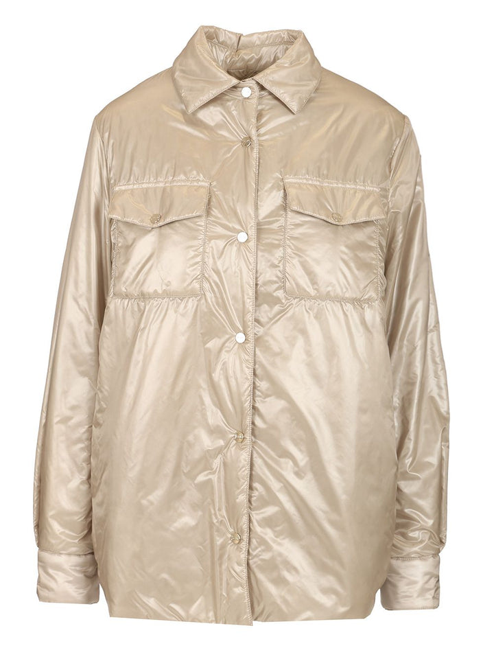 Herno Padded Nylon Overshirt Jackets - Beige | 43f9e5f5f8aa85990c99f4bc30c4d96bd4c7ac08