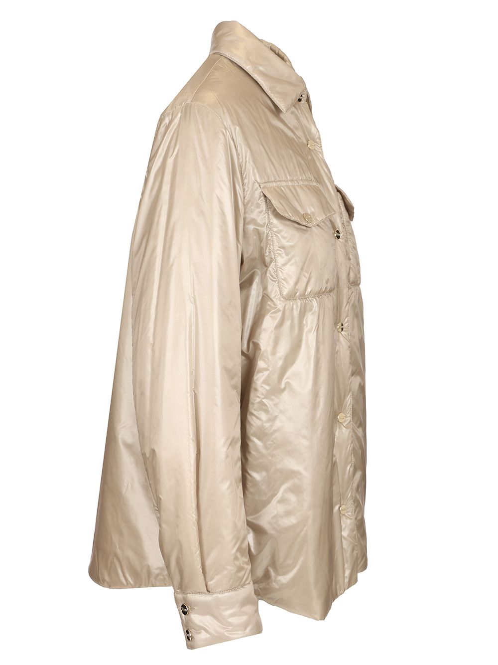 Herno Padded Nylon Overshirt Jackets - Beige | 23026e4c722f9deb2c1fb0925bb259e9424a45e1