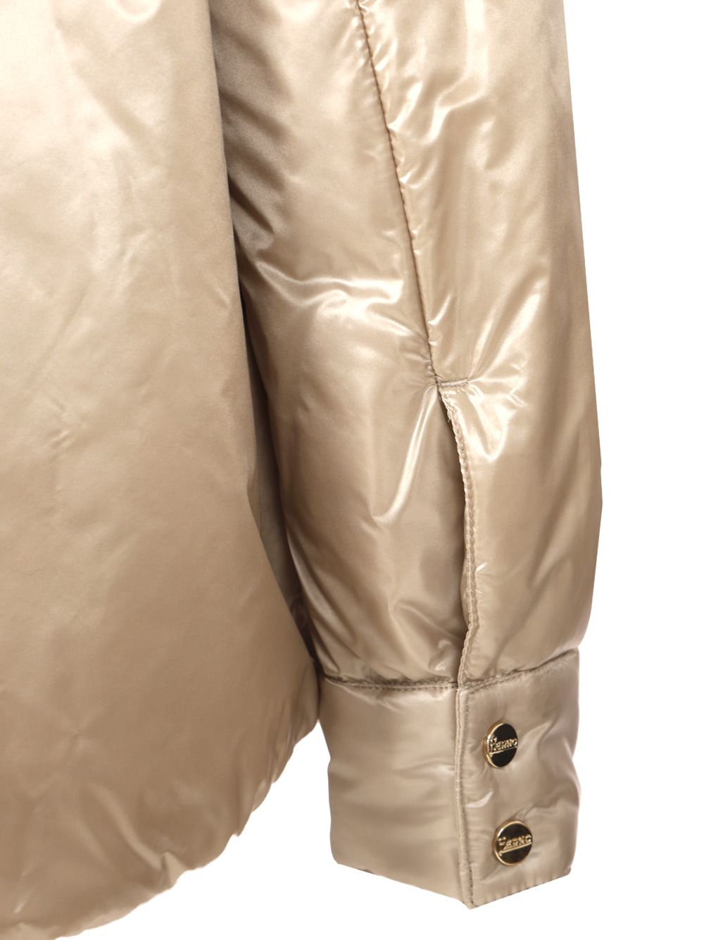 Herno Padded Nylon Overshirt Jackets - Beige | e072e65548b5de68001aa68a08b239c6858cad1a