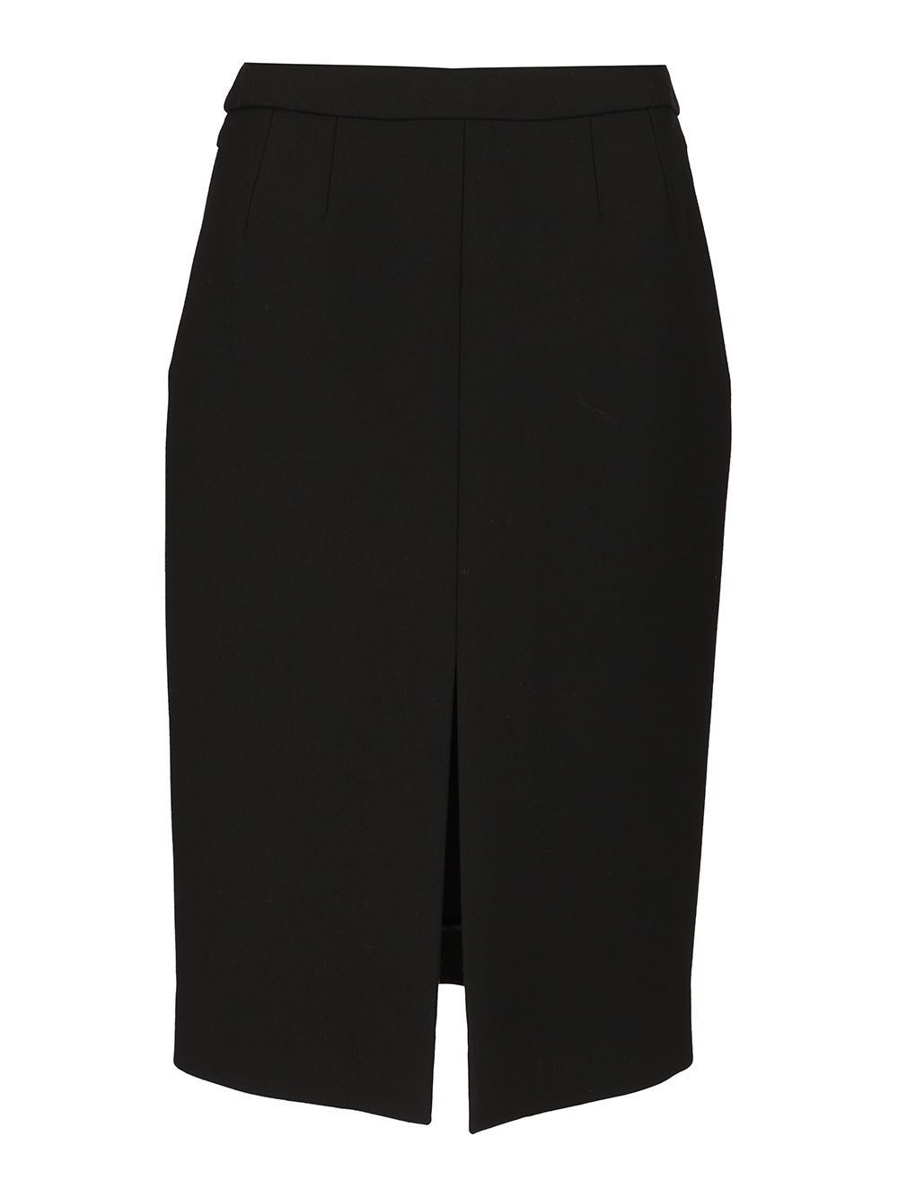 Dolce & Gabbana Wool Midi Skirt With Slit Skirts - Black | 12a2b5dd71b5c64fd0fbc8fd7af54bfb5e5b6d90