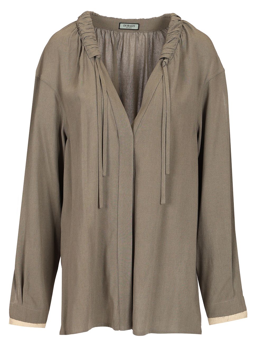 Durazzi Milano Charcoal Grey Blouse Shirts - Grey | 374c1d19744ad14997f07a3768d42ff58a471211