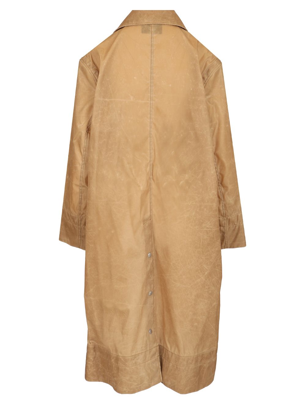 Durazzi Milano Leather Effect Raincoat Coats - Beige | 3bb1f5ee4e55ea3d47d21312103feec973be3fd1
