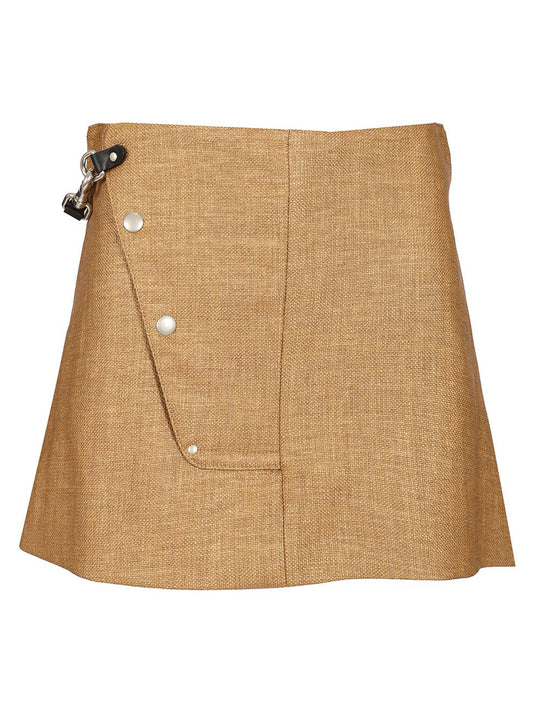 Rafia Mini Skirt Skirts Beige