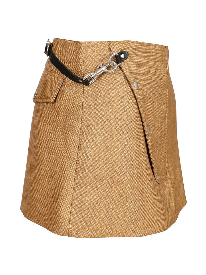 Durazzi Milano Rafia Mini Skirt Skirts - Beige | d415d2eee86c792be539ad9b7e50b0d5fff1d5ab