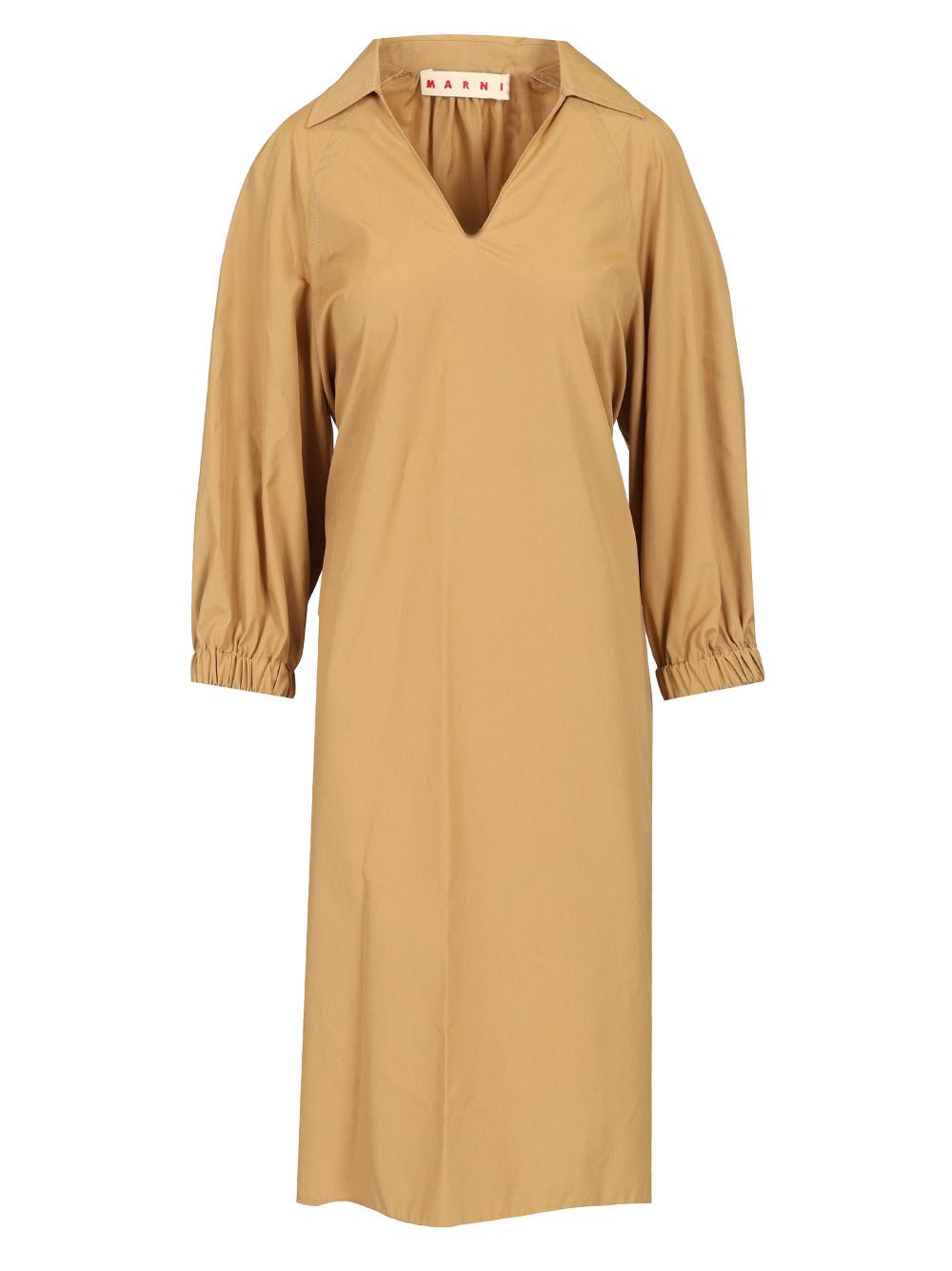 Marni Midi Shirt Dress Dresses - Beige | e583a23cae15551f170acc34109f389aff46c8ac