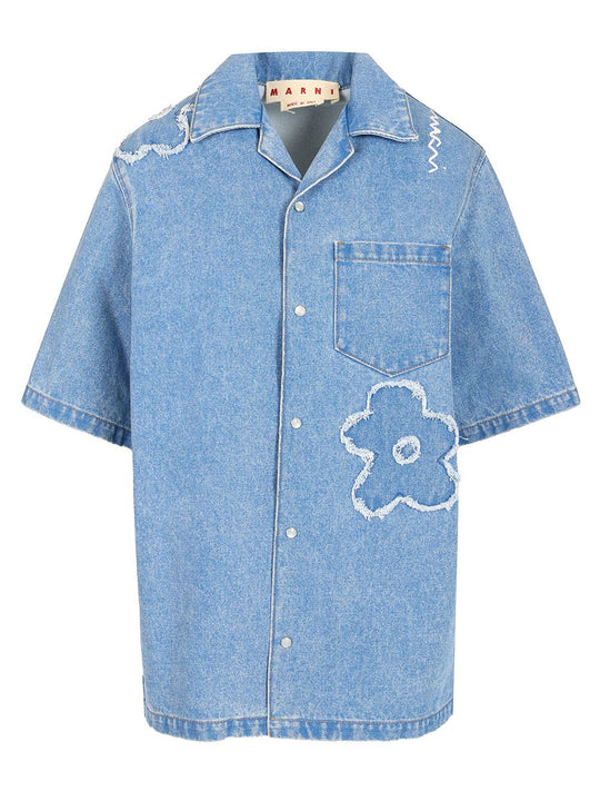 Denim Shirt Shirts Light Blue