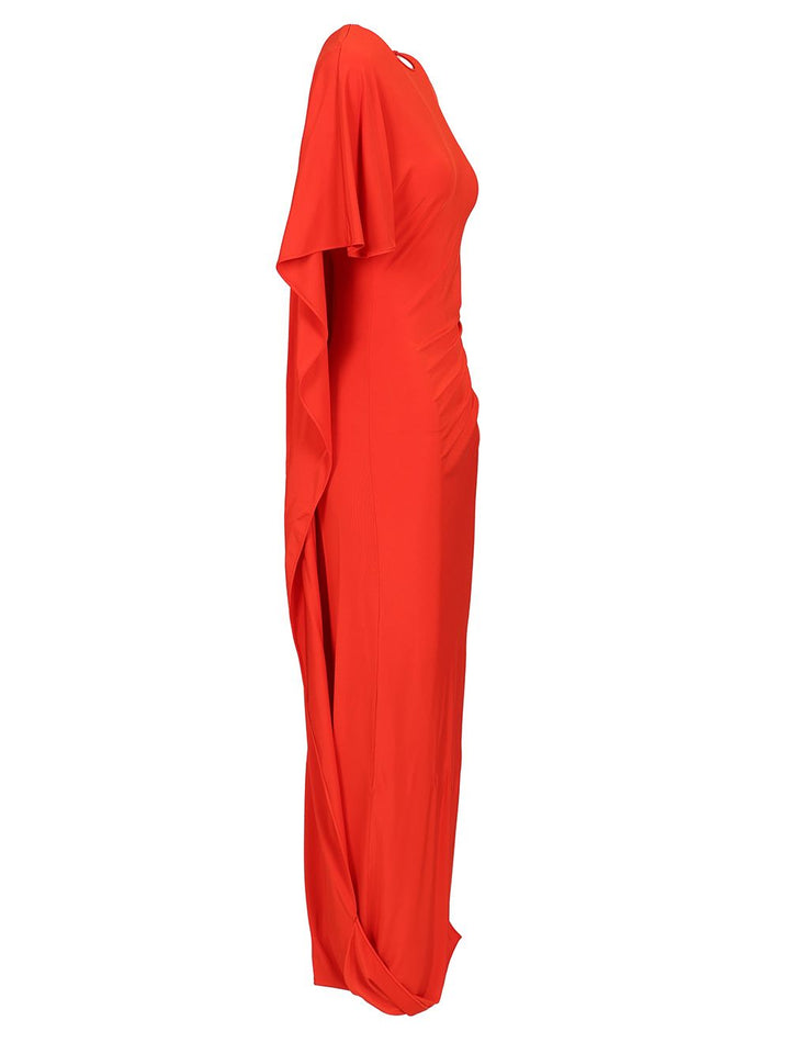 Stella Mccartney Asymmetrical Cape Maxi Dress Dresses - Red | fa17ad4c7244133c939b288402ee45e68a5f6706