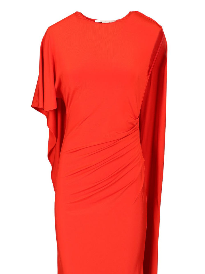 Stella Mccartney Asymmetrical Cape Maxi Dress Dresses - Red | 743c8b7323c1afcba2891fa9c0920a8f0f56b688