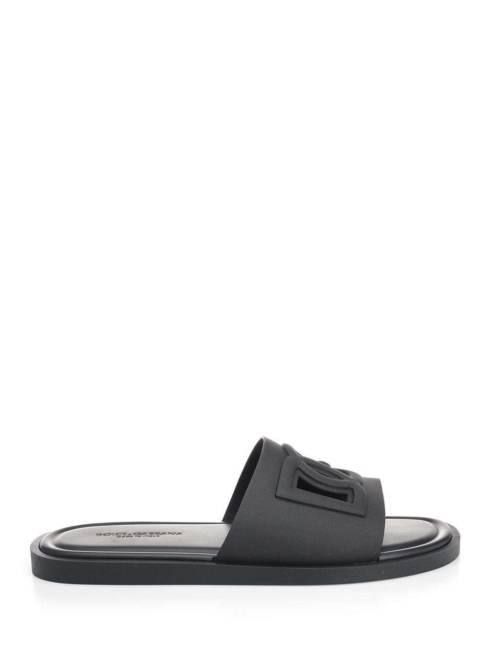 Dolce & Gabbana Slide Beachwear Sandals - Black | 06691ac98f995468e569065b2921d9d645f1d8a1