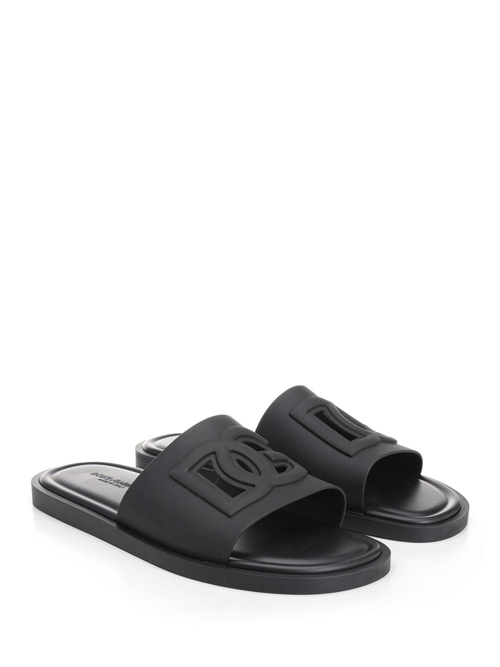 Dolce & Gabbana Slide Beachwear Sandals - Black | 7ca2ef50d27123731aa0b4287d24c82f220dcb87
