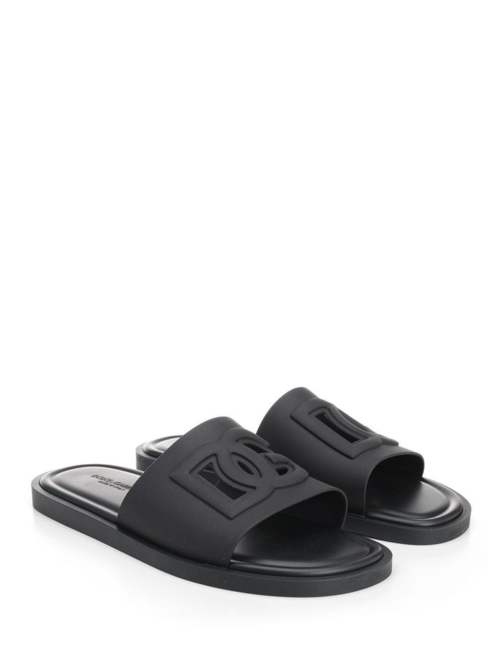 Dolce & Gabbana Slide Beachwear Sandals - Black | 7ca2ef50d27123731aa0b4287d24c82f220dcb87