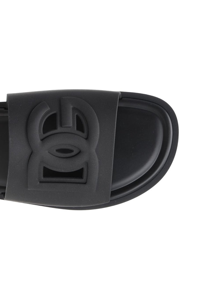 Dolce & Gabbana Slide Beachwear Sandals - Black | 0a316c120797d98e02146f0c32287994fabceaea