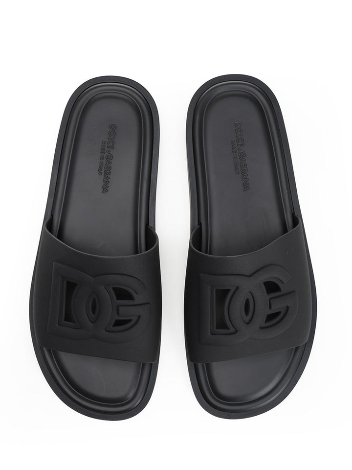 Dolce & Gabbana Slide Beachwear Sandals - Black | ddeb8c366ee5339aa06c85f78ef087f410975d1e
