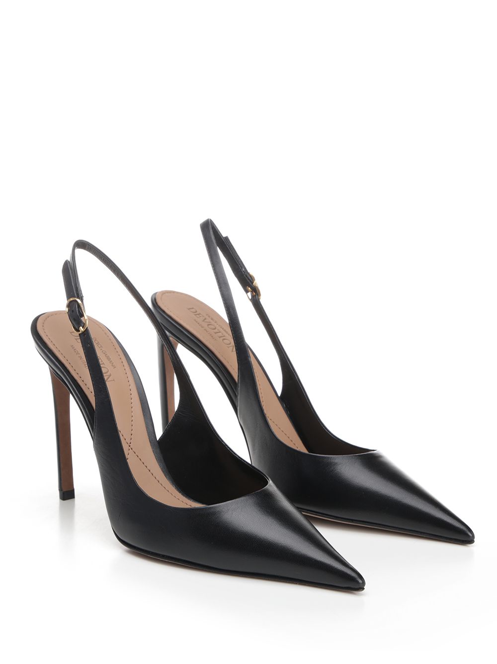 Dolce & Gabbana Leather Slingbacks Pumps - Black | 5b66a463551c0f310de7b15b7749f065b1af4a6d
