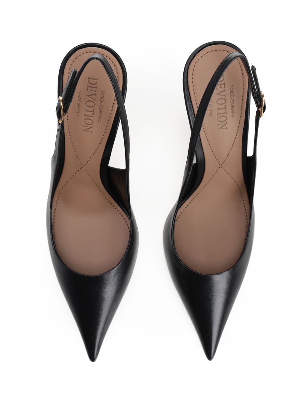 Dolce & Gabbana Leather Slingbacks Pumps - Black | 95755e82e7fa322fa97693a1e5a2afc31aae2cf7