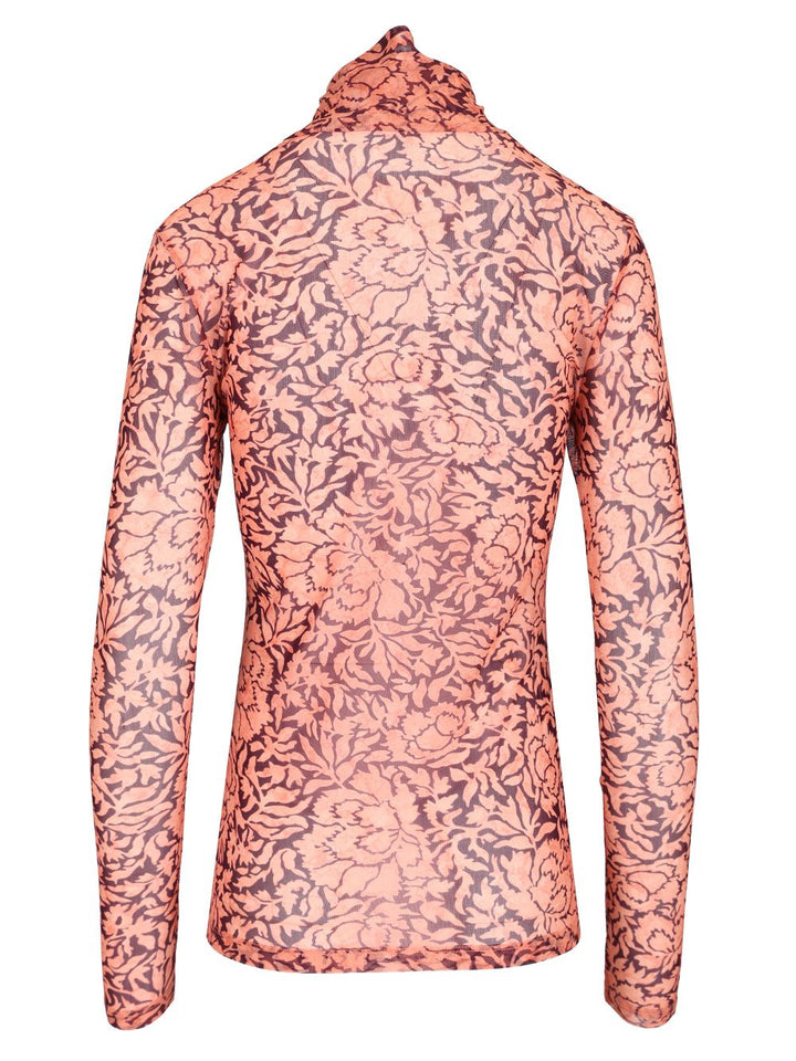 Dries Van Noten Stretch Tulle Turtleneck Knitwear - Multicolor | ea163b7ea03e208504ad32c4466d541137e4a55f