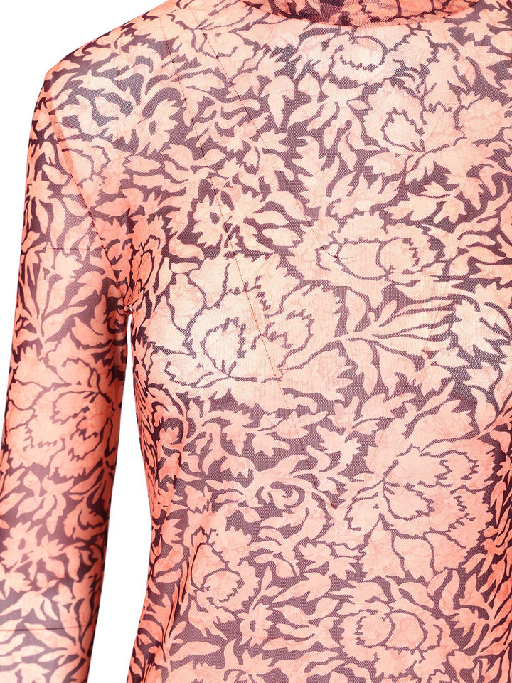 Dries Van Noten Stretch Tulle Turtleneck Knitwear - Multicolor | f8966673cf2e70d4311a2db76ad68c38e22550a5