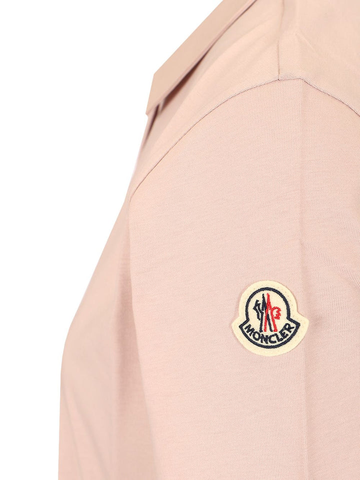 Moncler Short Sleeve Polo Polo shirt - Rose | 574b831451cc4a9c272c0d97f5b4acb580df5ddc