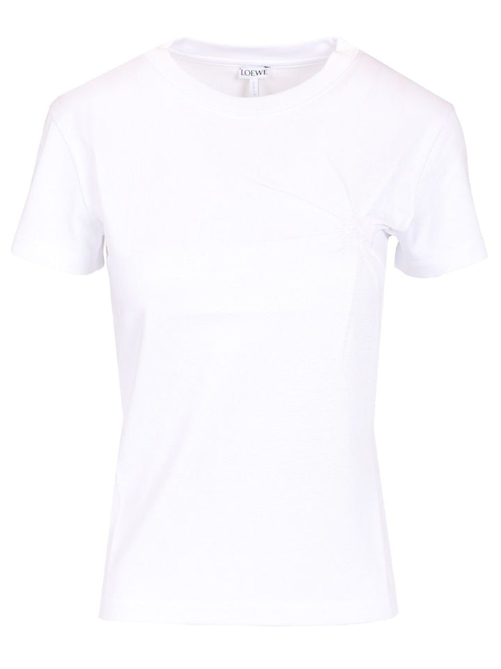 Loewe With Embroidery T-Shirt - White | bcac583e88cbc0dab137f48fcdb58cda60575129