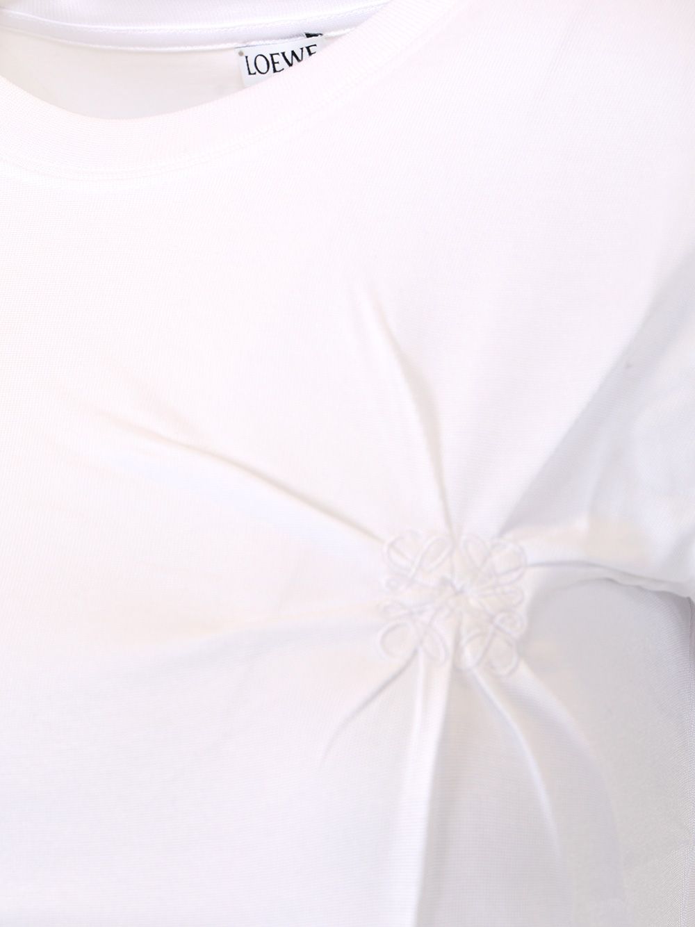 Loewe With Embroidery T-Shirt - White | d525b28339e6a3e442b9a012a0e73637e3f89a21