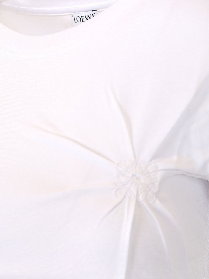Loewe With Embroidery T-Shirt - White | d525b28339e6a3e442b9a012a0e73637e3f89a21