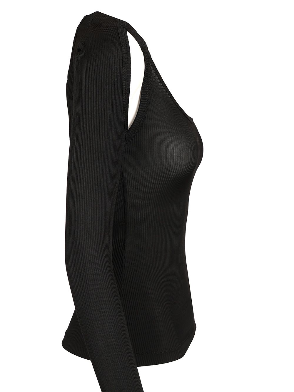 Off-White Black Ribbed Top Tops - Black | 2e0852275e90dbe956670270d984bd386eb1396c