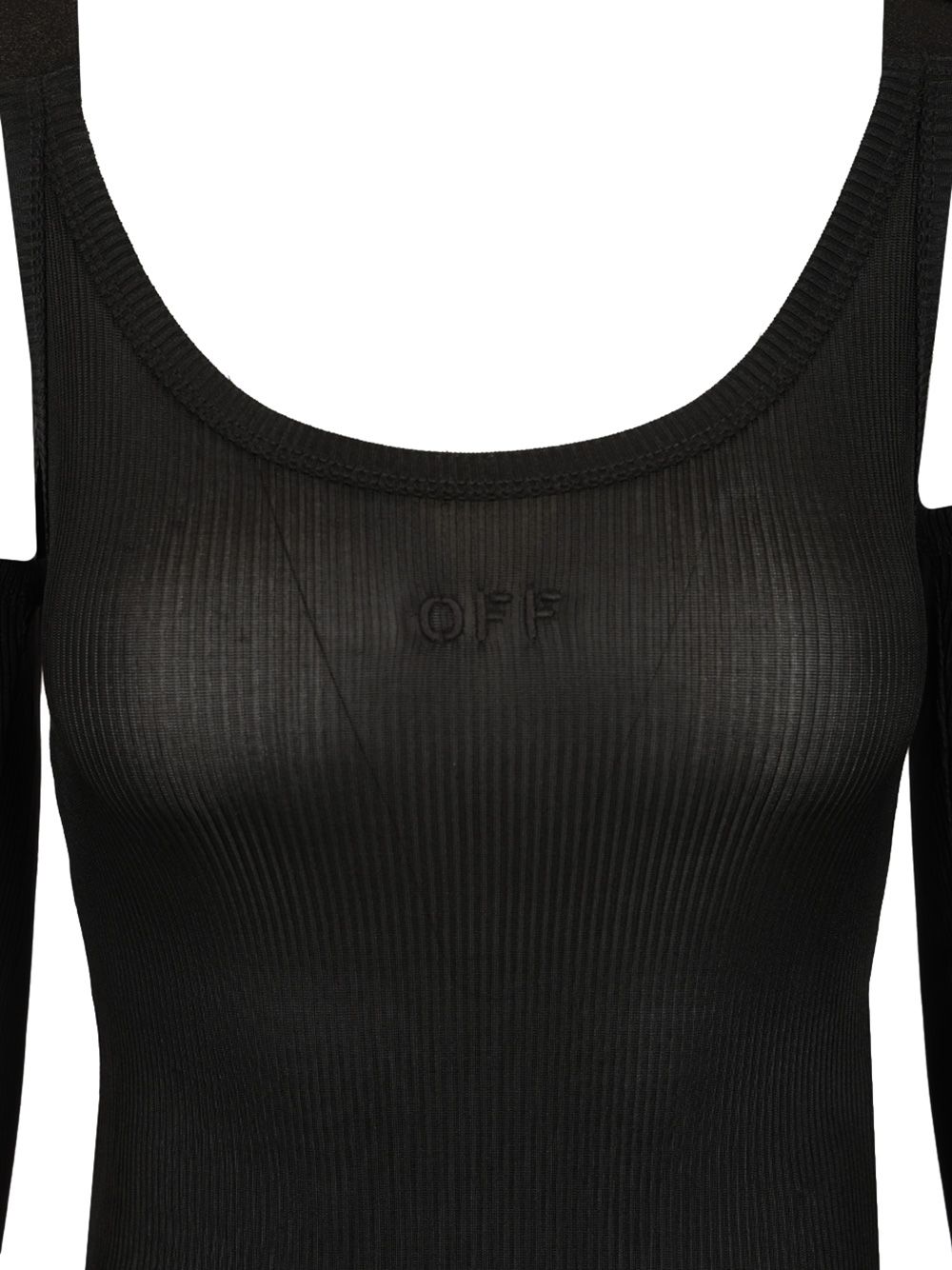 Off-White Black Ribbed Top Tops - Black | 2904662597f40d9d427ed67bc9f24b55063177b4