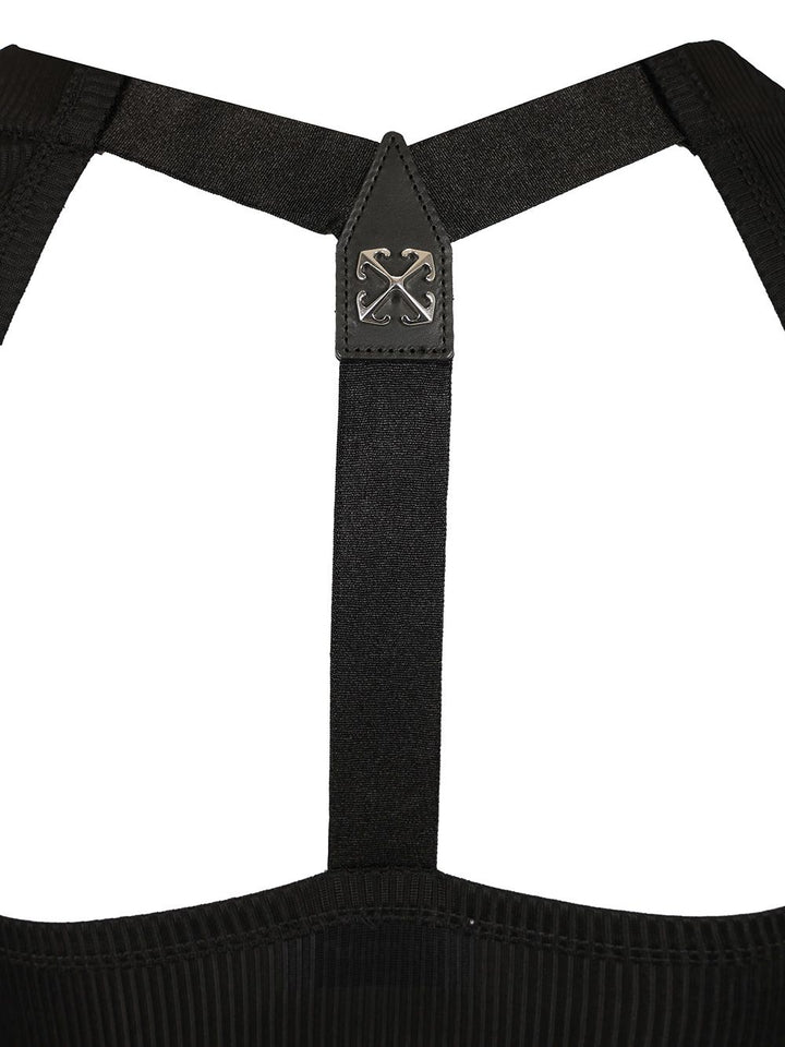 Off-White Black Ribbed Top Tops - Black | 98cd6be563c0cbd0b4a5b9f38256367d8037859c
