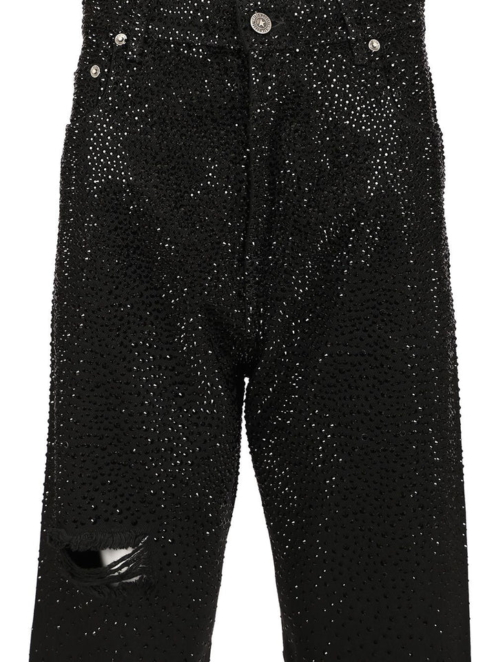 Golden Goose Deluxe Brand Denim  With Crystals Trousers - Black | 2f070c98c656e3a9a1d493d723b2bfa536c2984f
