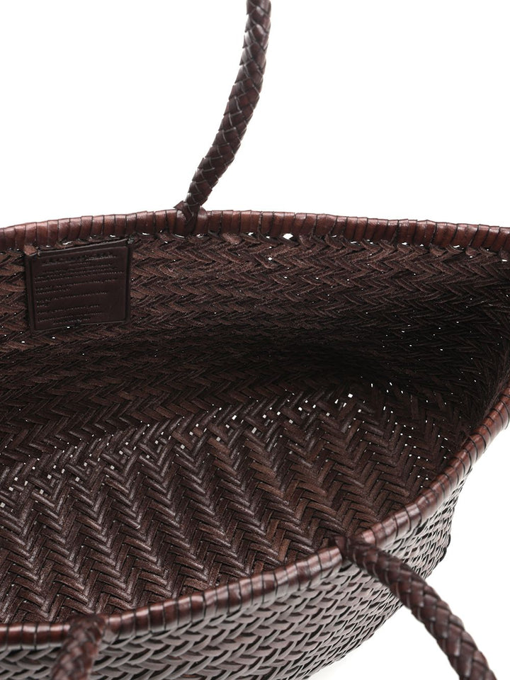 Dragon Diffusion Large  Woven Leather Basket Handbags - Brown | fe7193dcfa84f02bdd45e75b7571e687ba887583
