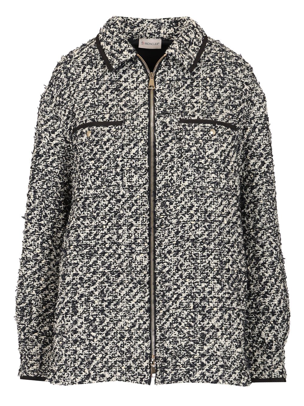 Moncler Padded Tweed Shirt Jacket Shirts - Black | 260b0494f914d337a2a261ef7f665d527f0b2490