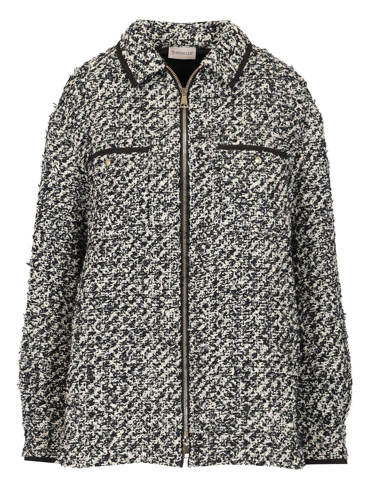 Moncler Padded Tweed Shirt Jacket Shirts - Black | 260b0494f914d337a2a261ef7f665d527f0b2490