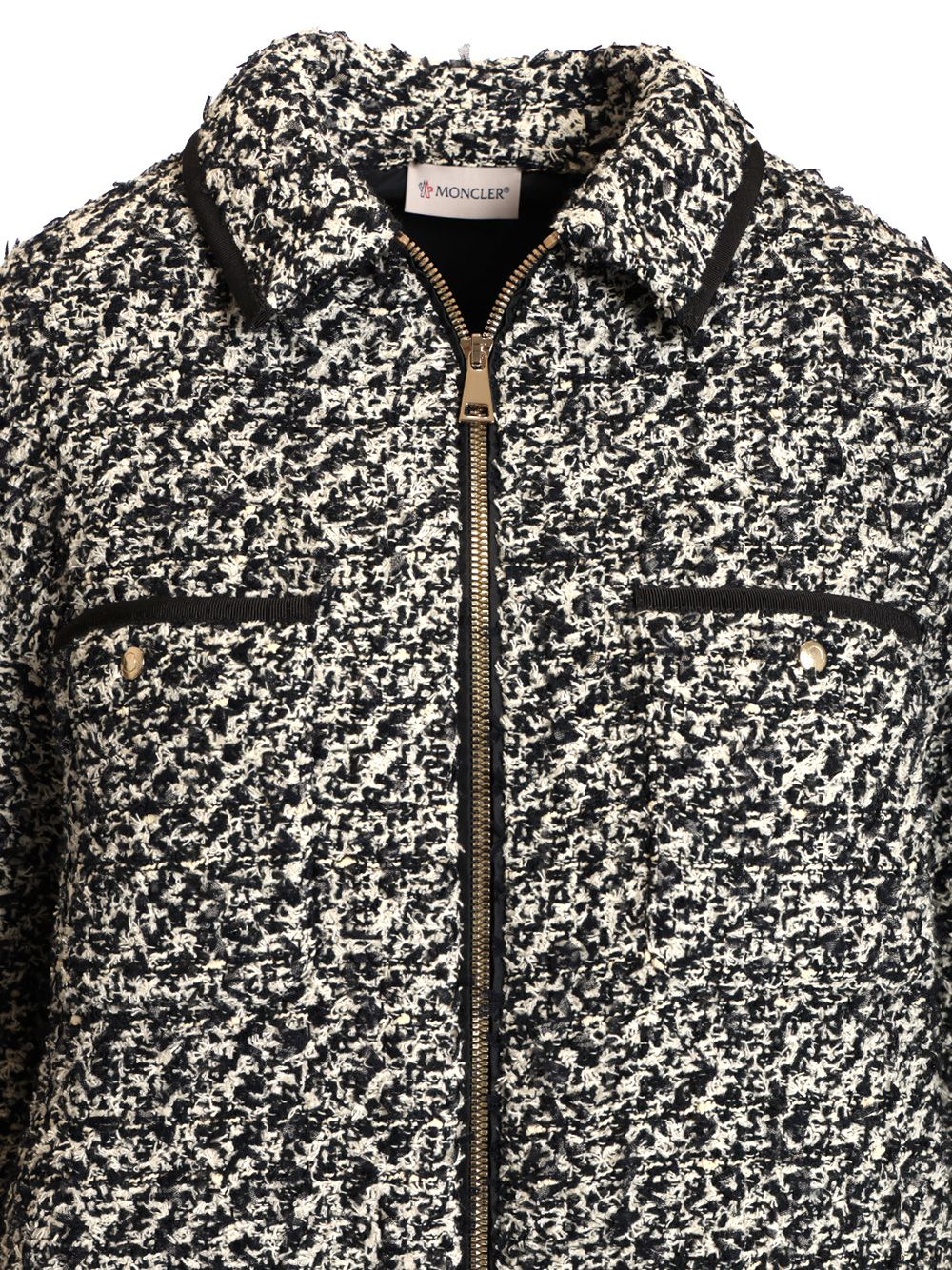 Moncler Padded Tweed Shirt Jacket Shirts - Black | 5a2d1d3e02a2390df8b8d31d79cffeb1eeed12a3