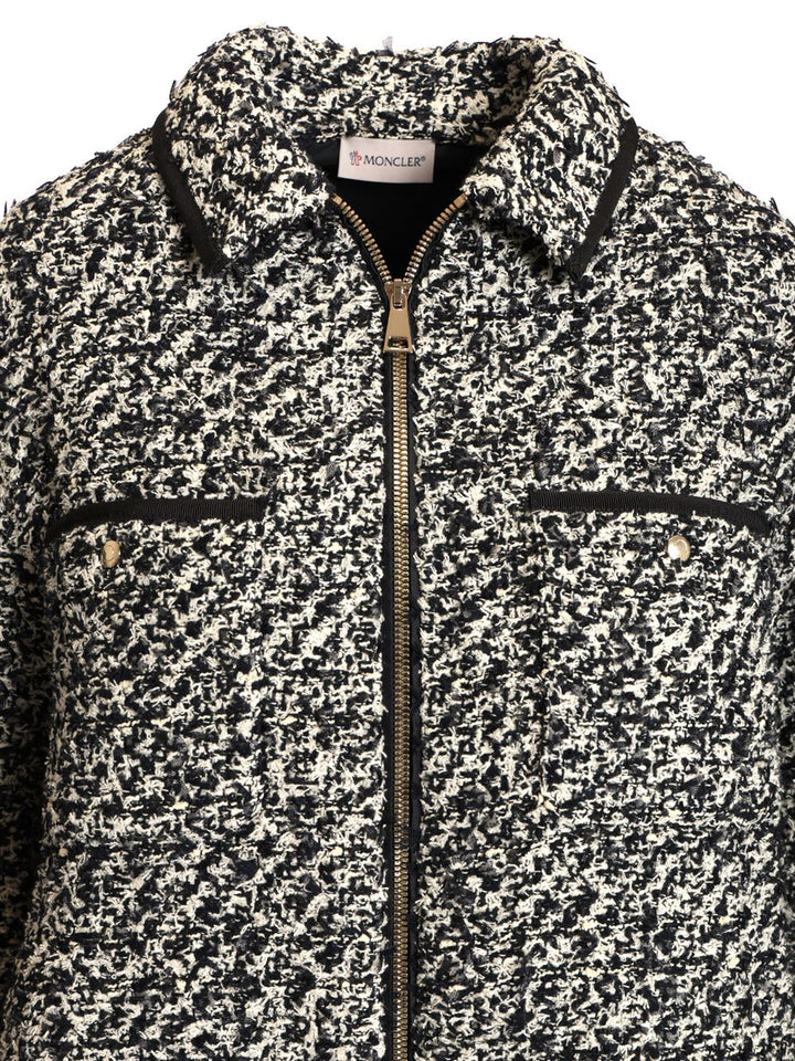 Moncler Padded Tweed Shirt Jacket Shirts - Black | 5a2d1d3e02a2390df8b8d31d79cffeb1eeed12a3