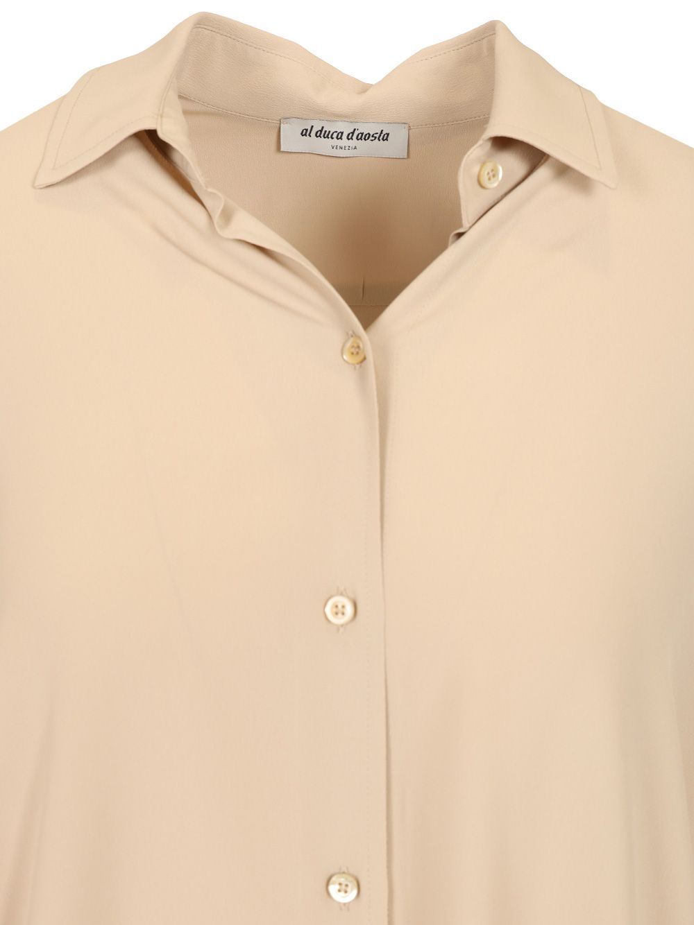 Al Duca D'Aosta Washed Silk Shirt Shirts - Beige | 9949a254c4d08e626cd4b0fe702b4c648ebbbb41