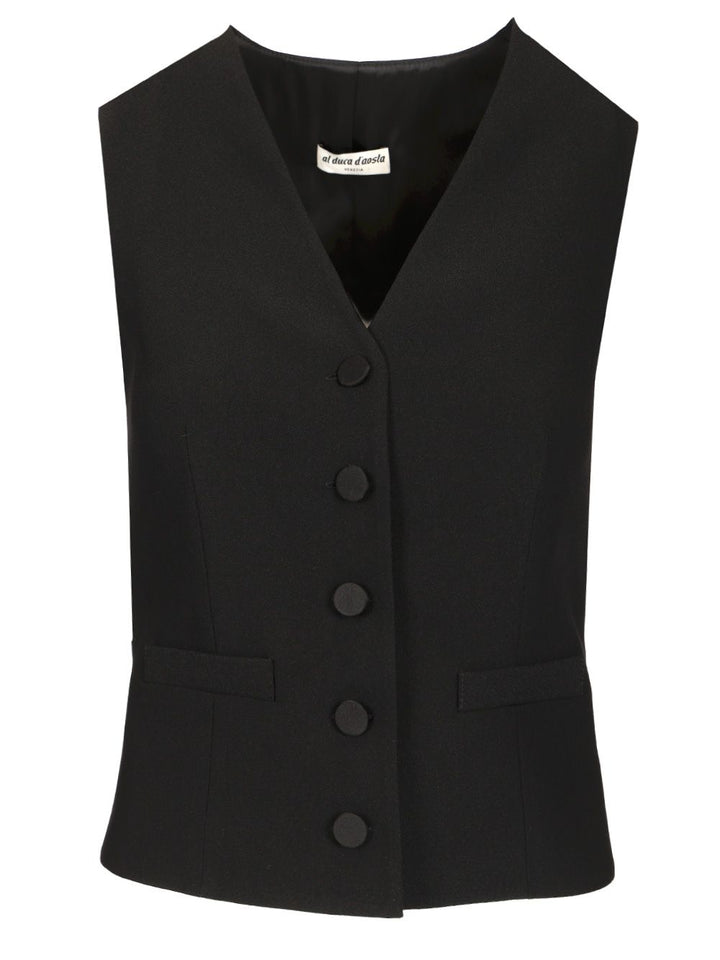 Al Duca D'Aosta Satin Back Vest Jackets - Black | 016af2ec4d8c6098597dfb9bec94ab6d41c7c72f