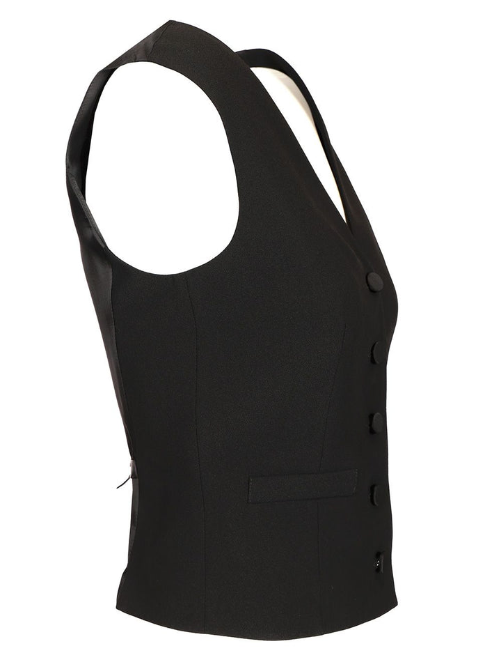 Al Duca D'Aosta Satin Back Vest Jackets - Black | cb0741b8bfa40ed4c4a02f1ea0fa754147756e27