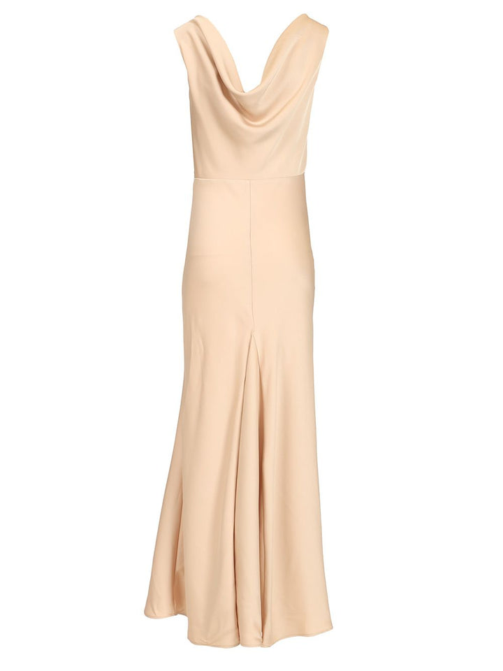 Al Duca D'Aosta Long Dress In Enver Satin Dresses - Beige | ebece3ab9ab9aa7d44c5326b1f73a6f138915ab2