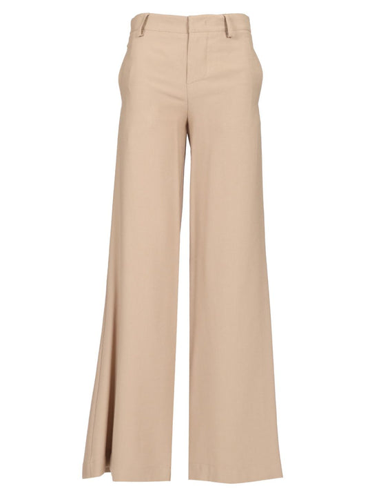 Wide Leg Trousers Beige
