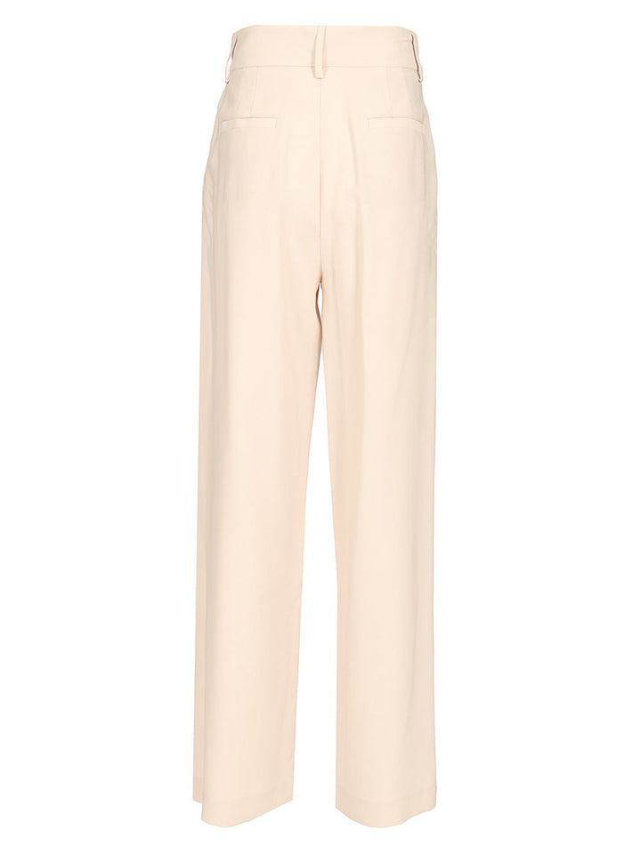 Al Duca D'Aosta Double Pleat Trousers - White | 77885e6350e5421bf8020c70f2ec0d1bbec5d795