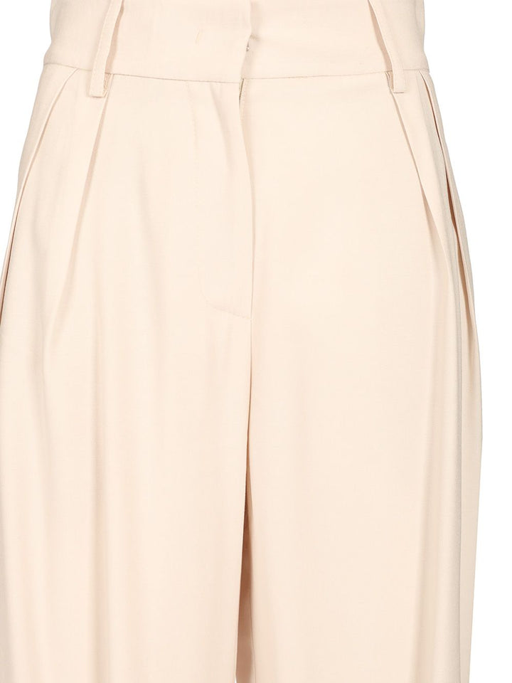 Al Duca D'Aosta Double Pleat Trousers - White | 06585c1c9107eaece8548b2a9b4f854e65f2f67f
