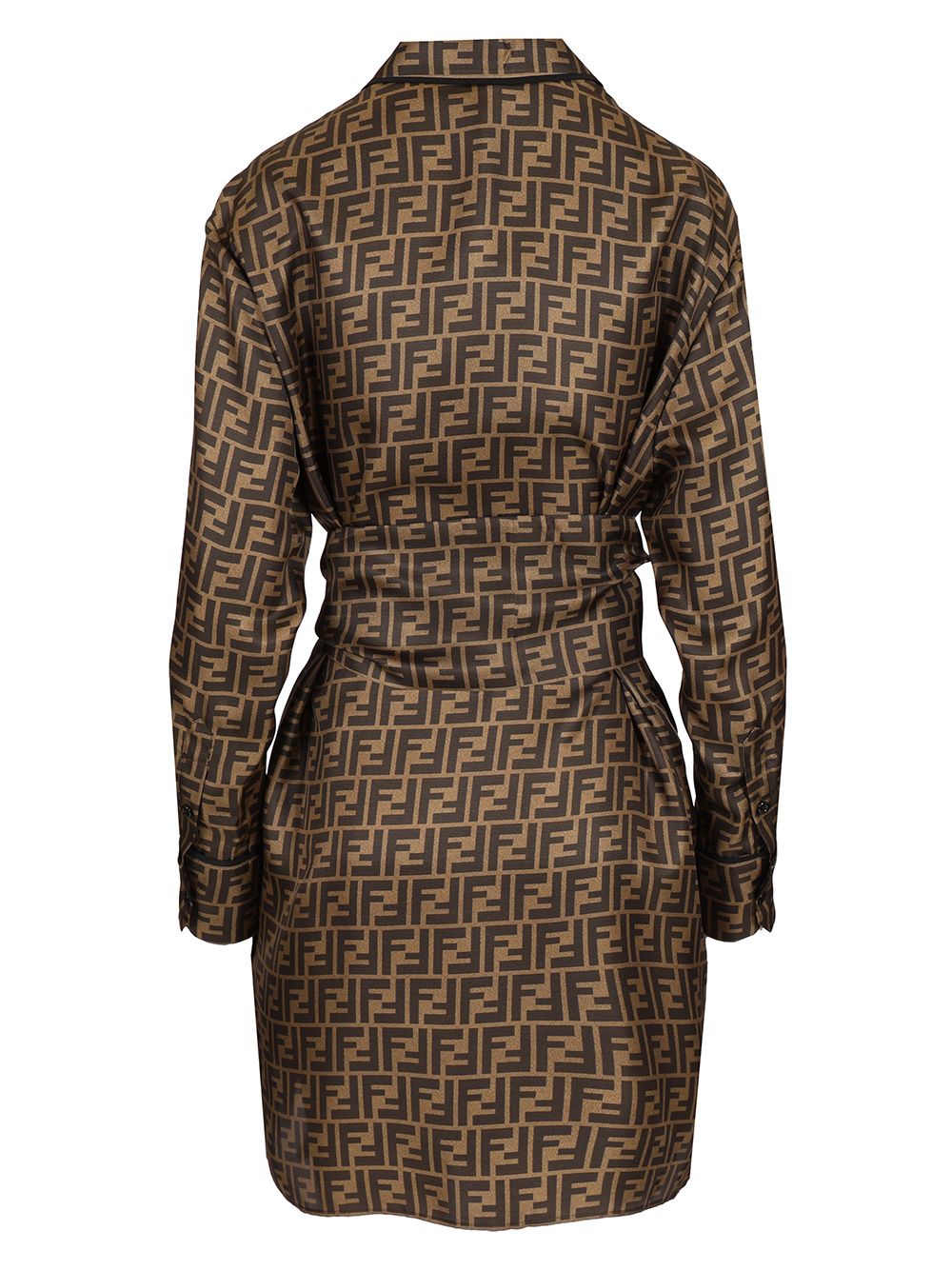 Fendi Silk Twill Dress Dresses - Brown | 60785c5152e05e6f6b6614a3e0a8d6502c7b0c13