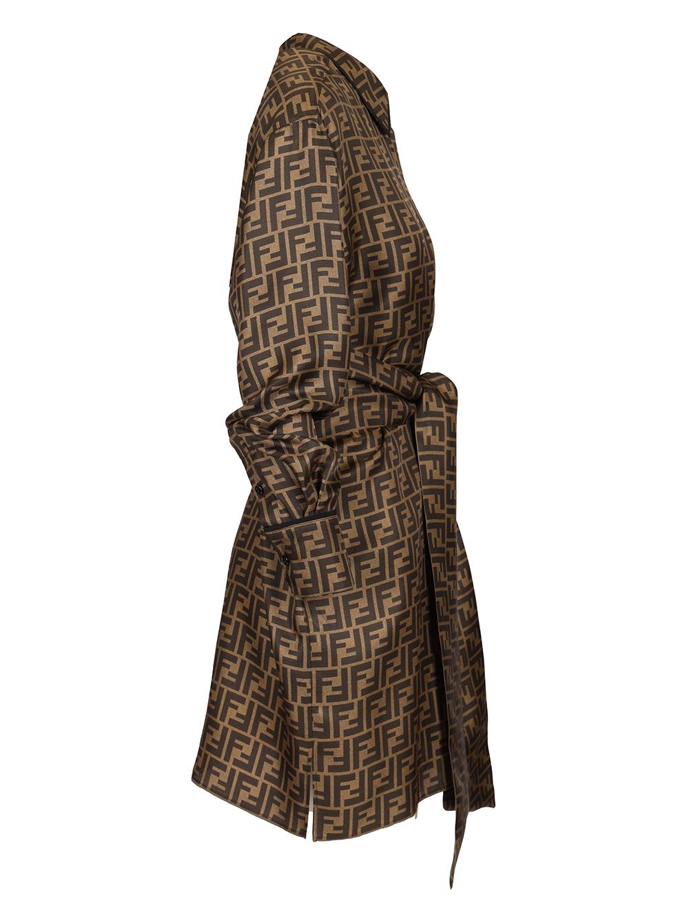 Fendi Silk Twill Dress Dresses - Brown | 7c1180ffdca4838c281c408ad0dd8cb27a710ff7