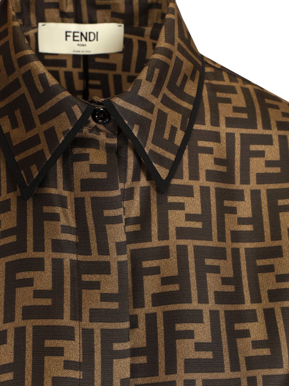 Fendi Silk Twill Dress Dresses - Brown | 0a5116c5f419895d29462a67846f7288b4245e96